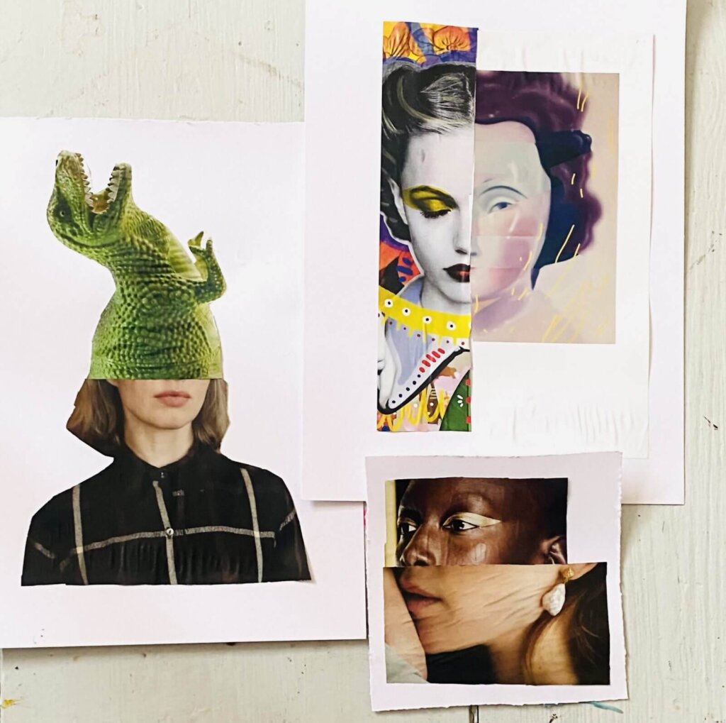 Collage aus Modezeitschriften