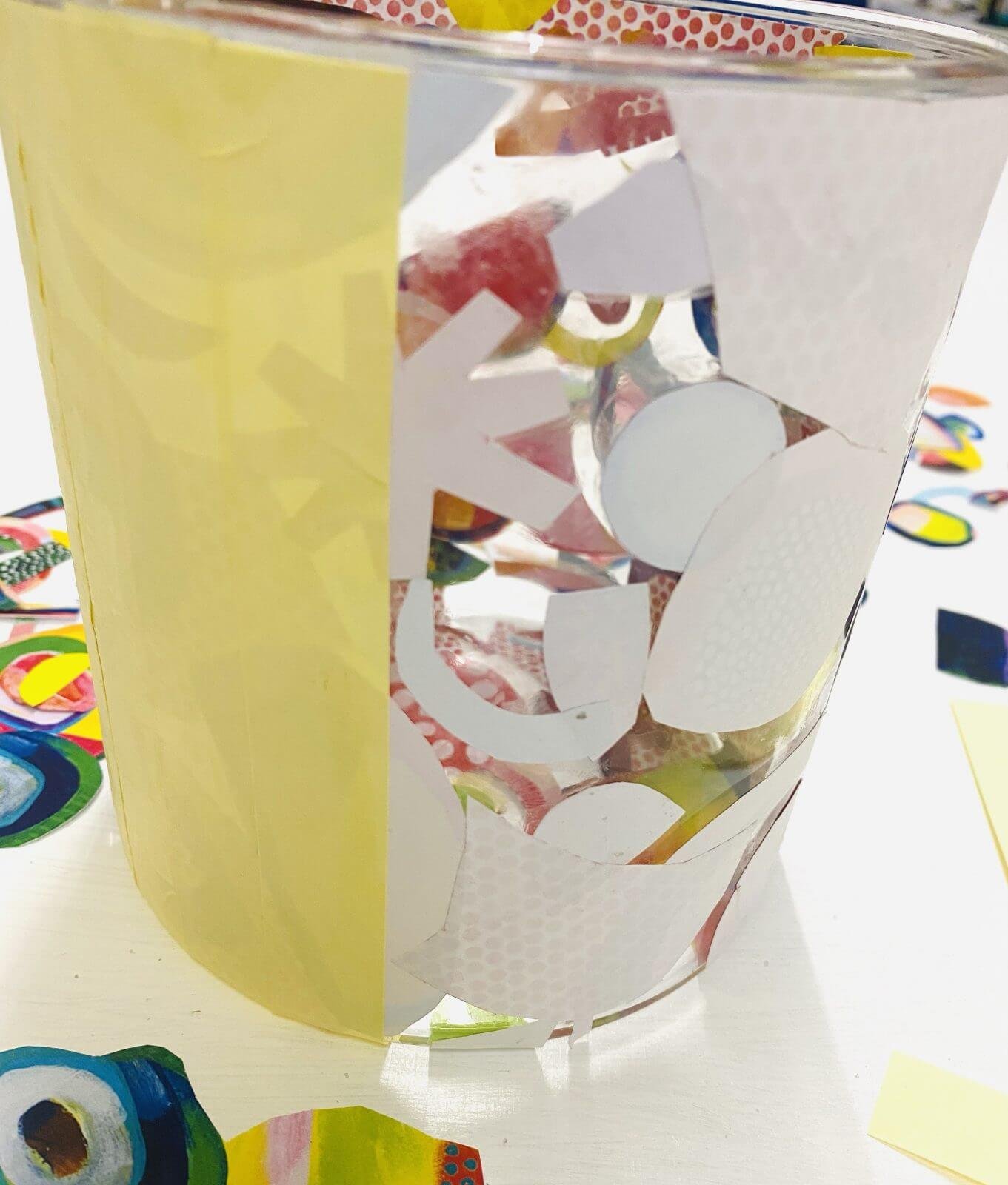 decoupage Vase zweite Außenschicht