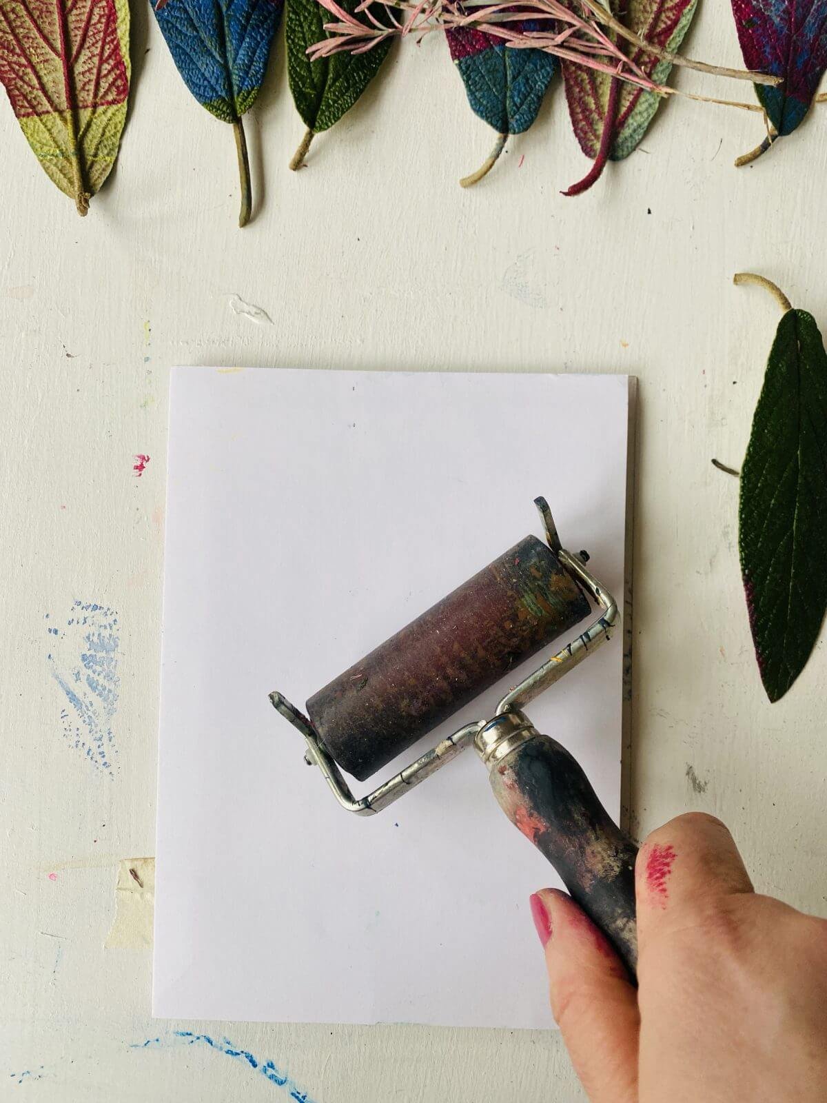 Rolle auf dem Papier